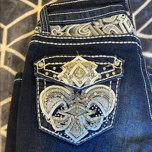 Embellished Blue Jeans